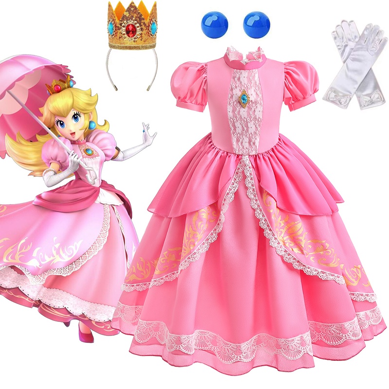 Cosplay Peach Princess Cosplay Dress Girl Game Game Role Play Costume  Birthday Party Stage Outfits Outfit Bambini Carnival Fancy Clothes 230817  Da 22,94 €