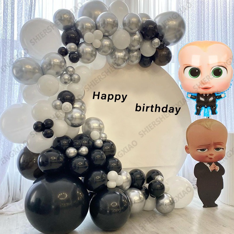 81pcs Baby boss theme birthday party balloon boss baby aluminum foil ...
