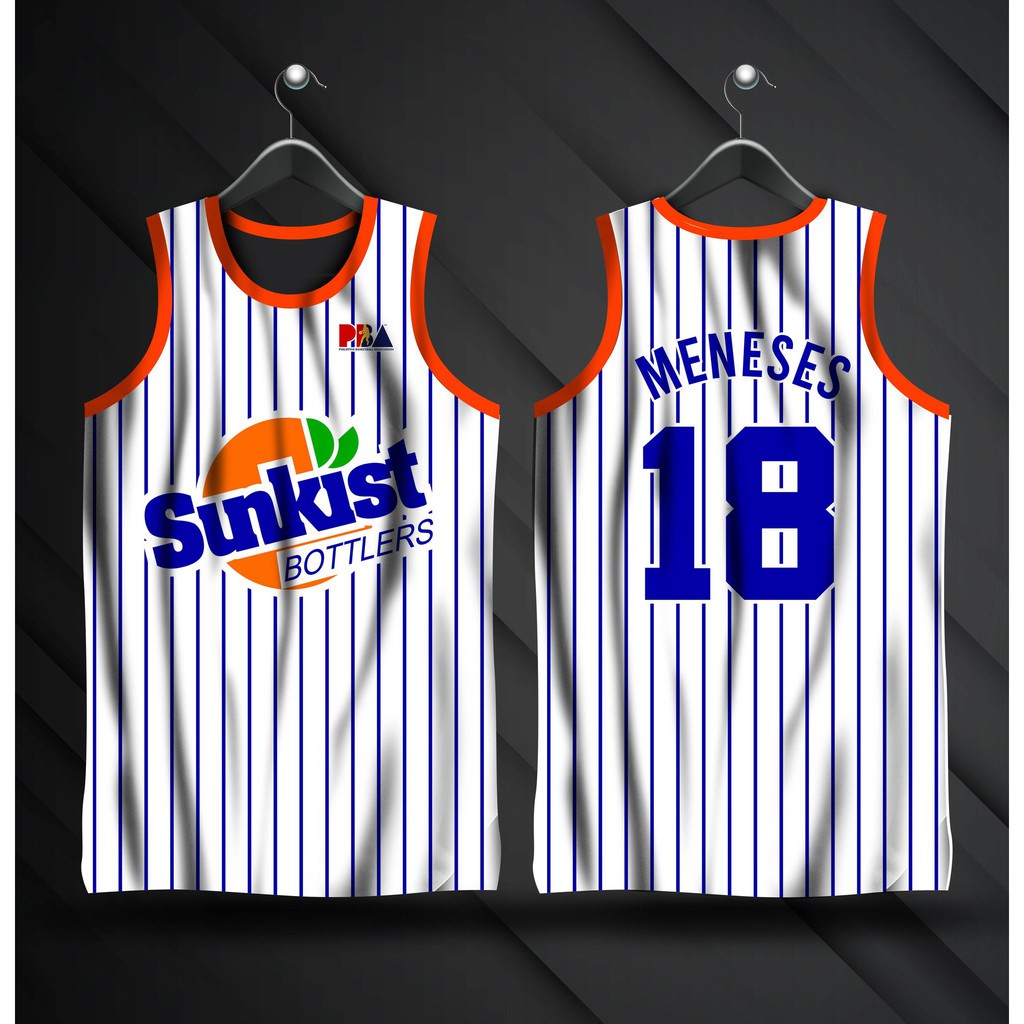 PBA RETRO JERSEY SUNKIST VERGEL MENESES #18 BASKETBALL JERSEY Complete ...