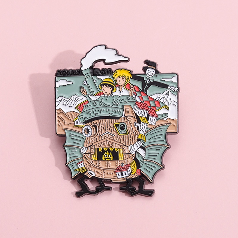 Howls Moving Castle Enamel Pins Funny Anime Brooch Badges Lapel Pin ...
