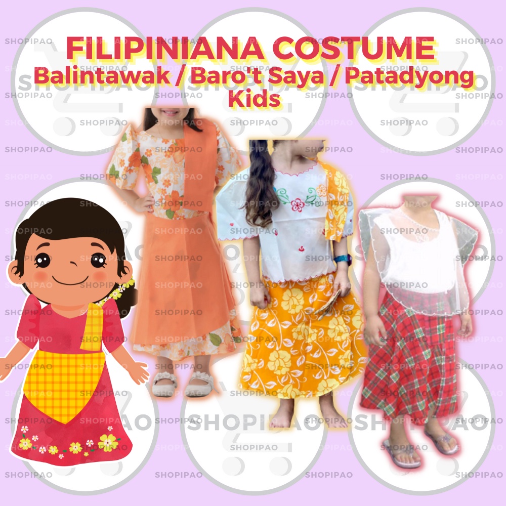 SPV Filipiniana for Kids Adult Balintawak Dress Baro t Barot Saya Patadyong Traditional Wear Costume