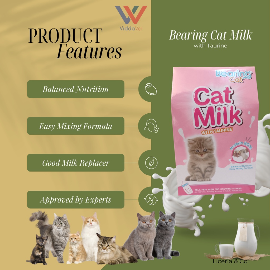 300grams Bearing Cat Milk 1boxCAT milk replacer for young kittens with minerals and vitamins Shopee Philippines