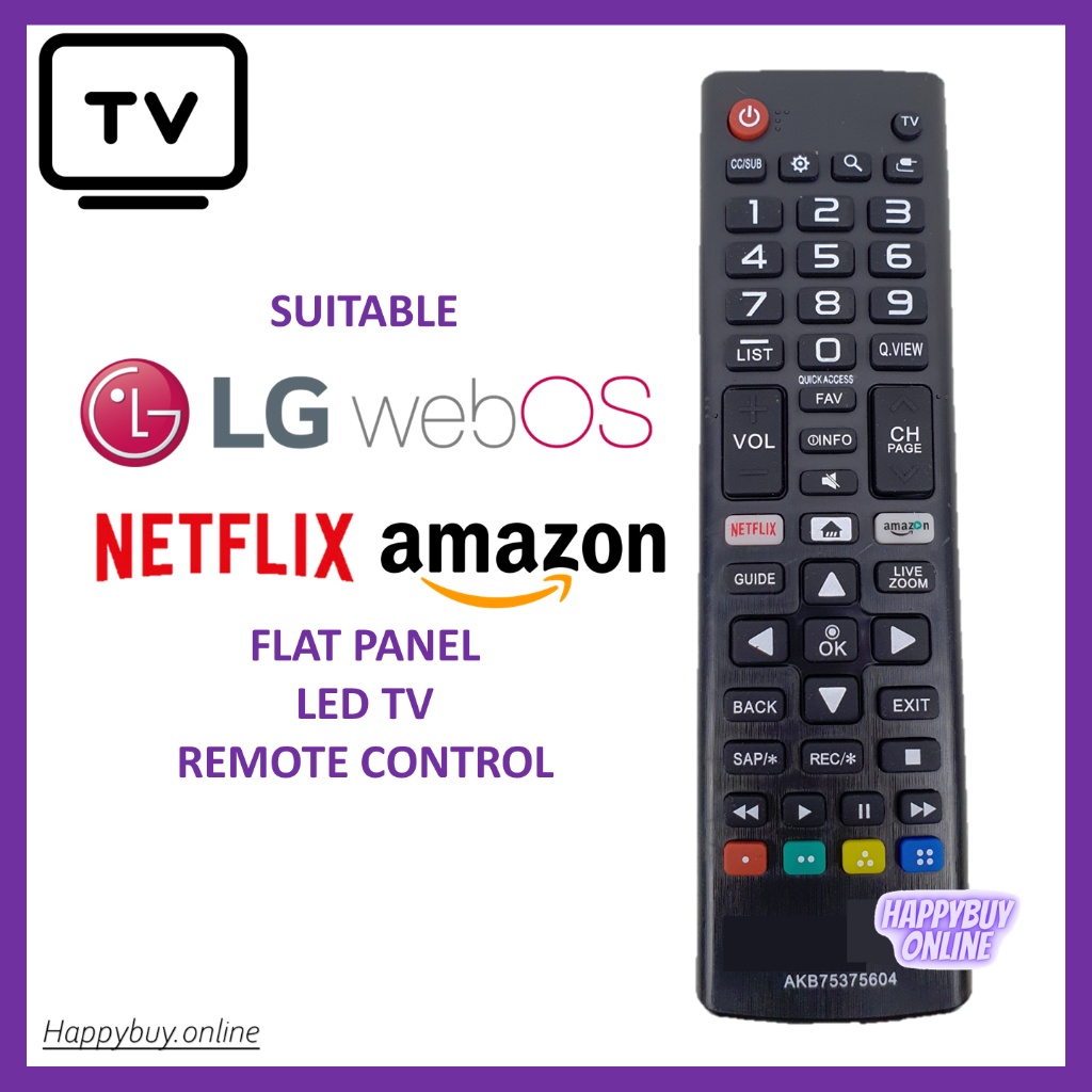 LG WebOS Smart TV Remote Control AKB75375304 LG Smart LED YouTube TV ...