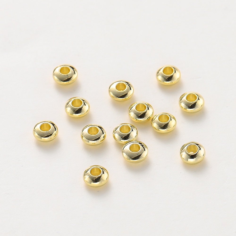 St.Kunkka 30pcs 35mm18k Color Retaining Real Gold Abacus Beads Non