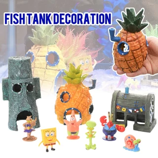 Fish Tank SpongeBob Hide Cave Resin House Decoration Cartoon