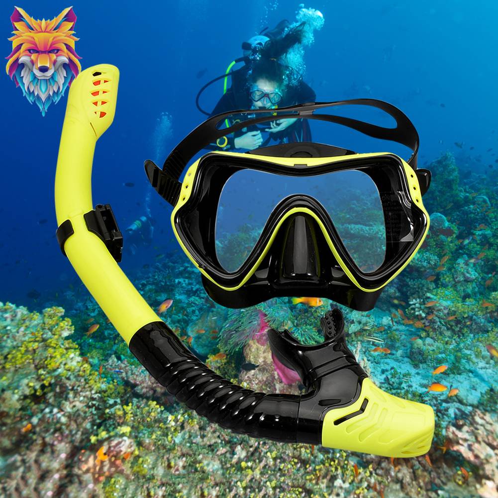 Breathing tube Anti Fog Tempered Glass Swimming Snorkeling Goggles ...