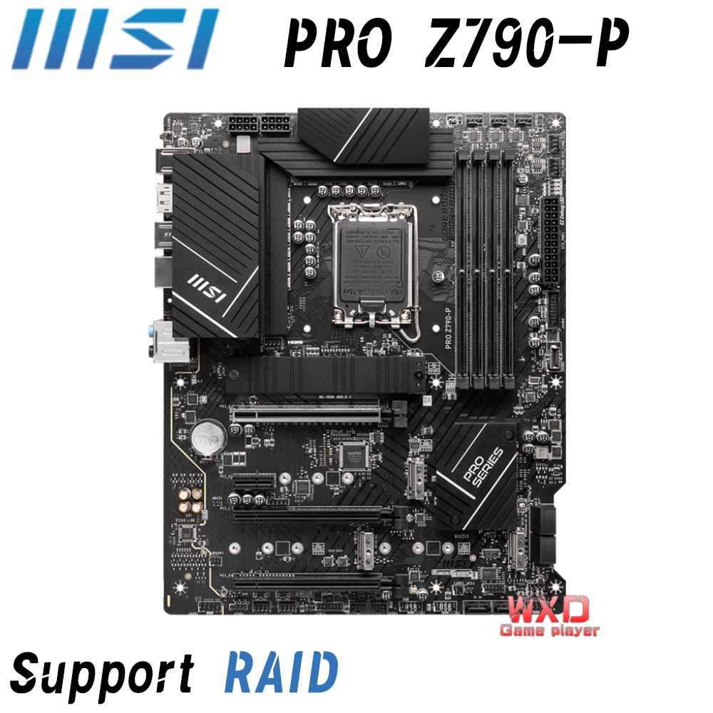 used MSI PRO Z790P LGA1700 Motherboard DDR5 (OC)7000 Z790 Mainboard 128G Support Intel 12th