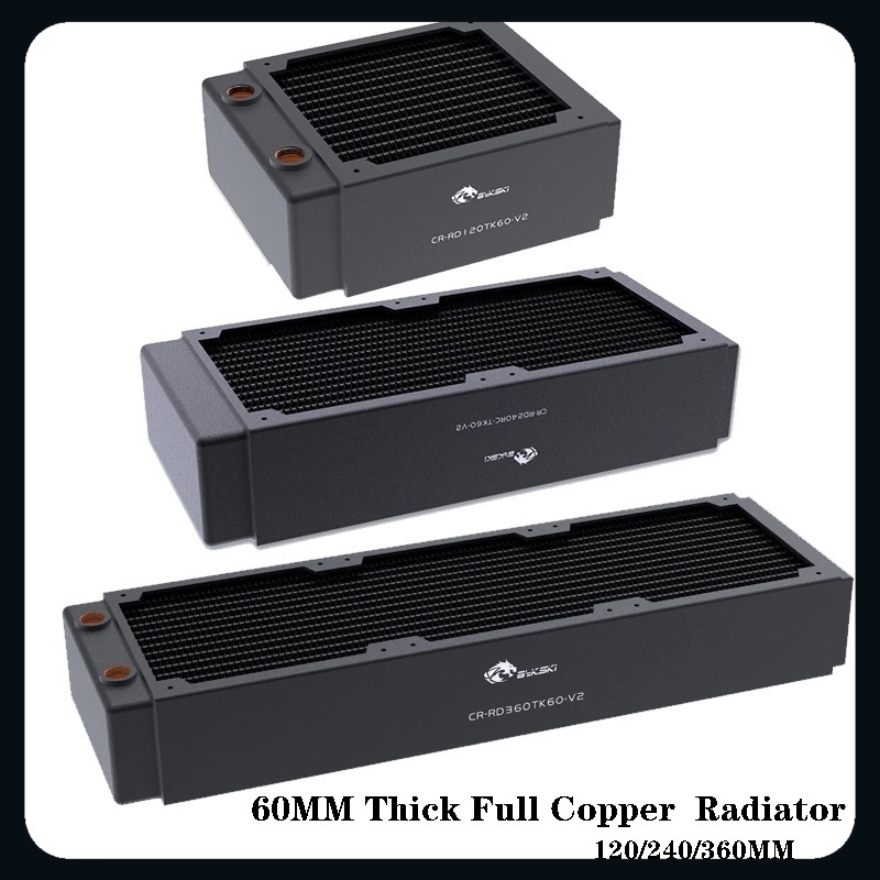 Bykski 60mm Thick Full Copper Radiator PC Water Cooling Radiator