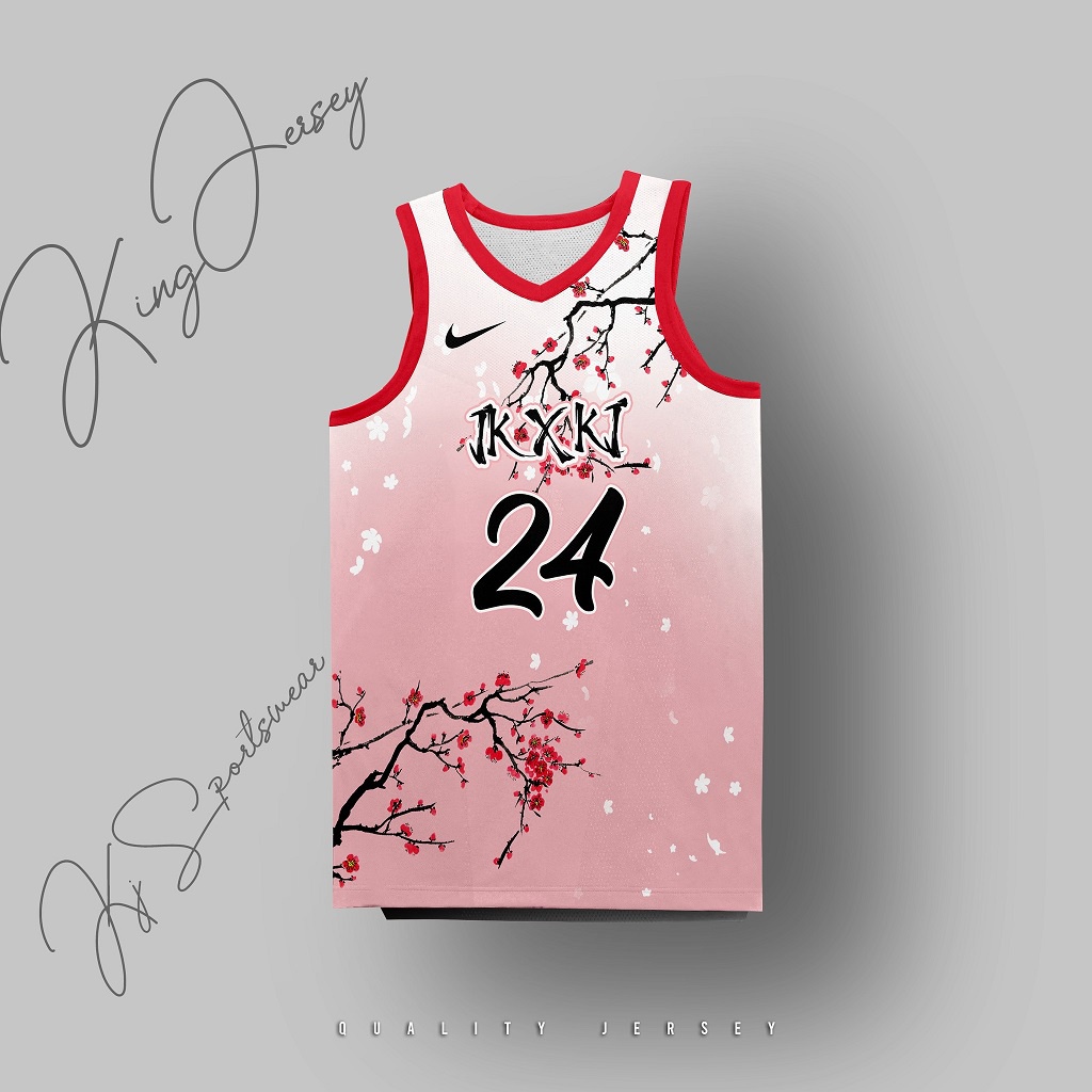 JK X KJ Pink Jersey #Green 0 Basketball Jersey Jordan 23 Printing Team ...