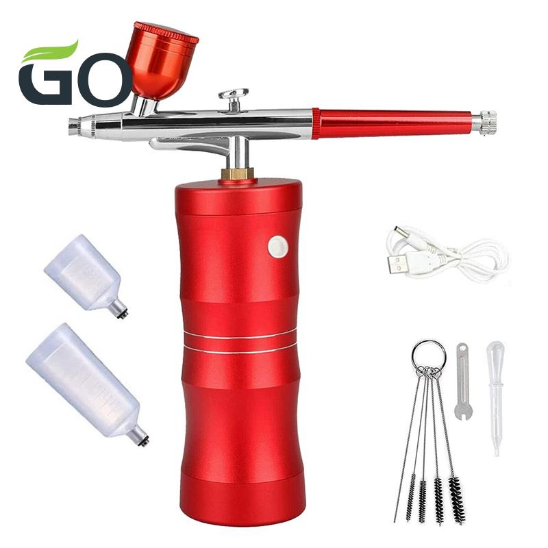 Portable Airbrush Parts with Compressor, Rechargeable Cordless Handheld