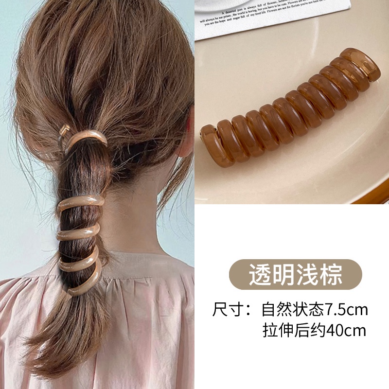 Straight Telephone Line Hair Rope New Style Ponytail Rubber Band ...