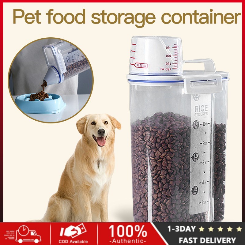 Pet Food Storage Container Airtight Dog Cats Foods Container with