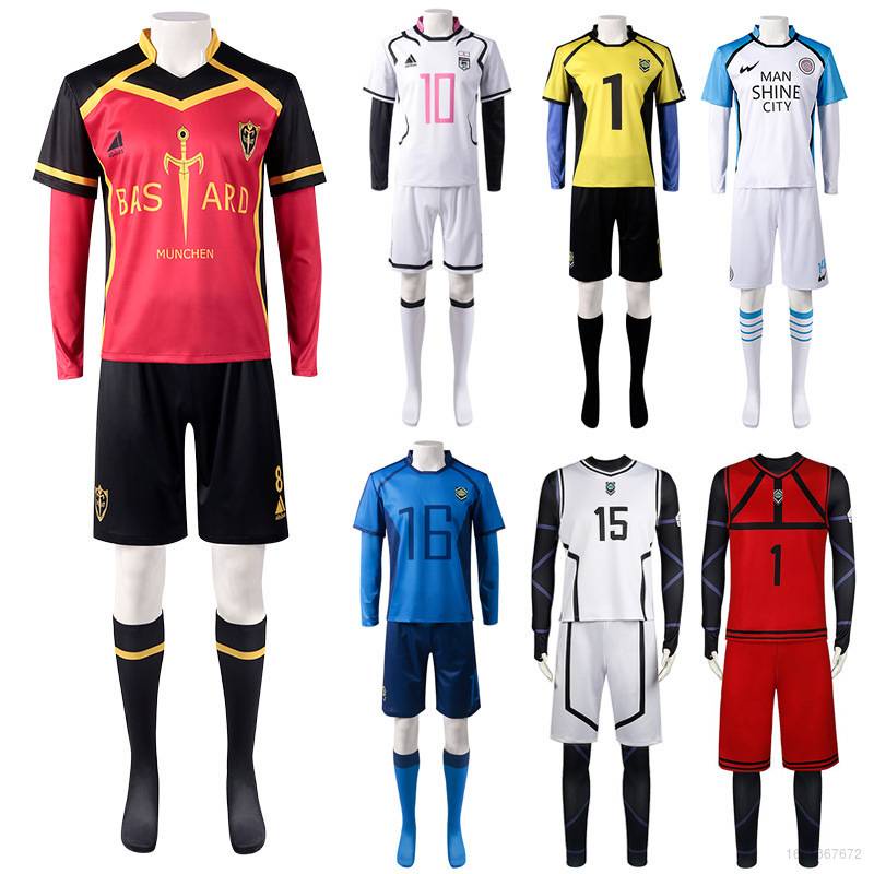 AG Anime Blue Lock Jersey Cosplay Sae Hiori Chigiri Bastard Munchen Top