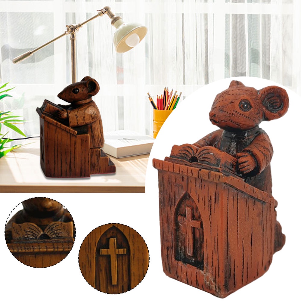 Church Mouse Vicar Pulpit Ornament Resin Statue Home Decor Bible ...