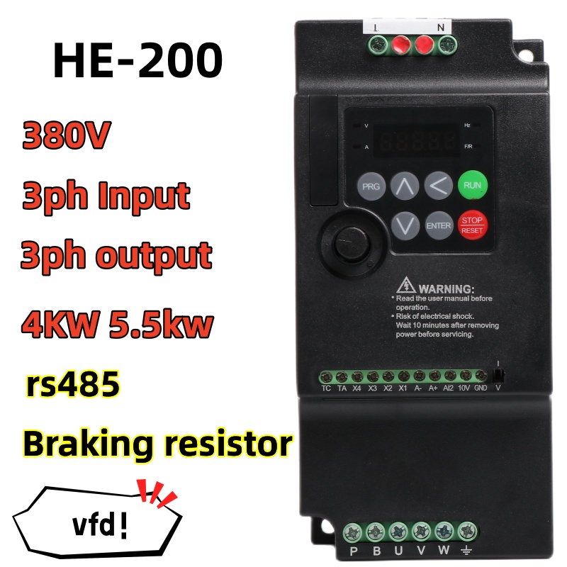 220V 380V 4KW 5.5KW Vector inverter VFD Variable Frequency Drive ...