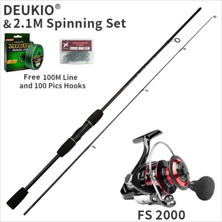 Fishing Rod ultralight 1.65-2.1M Fishing Rod Spinning Reel Outdoor Rod ...