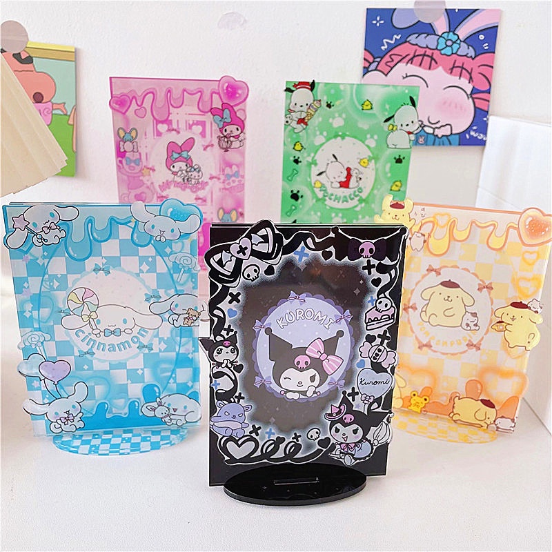 3inch Sanrio Acrylic Photo Frame Kpop Idol Photocards Protective Case Kawaii Kuromi Melody 8284