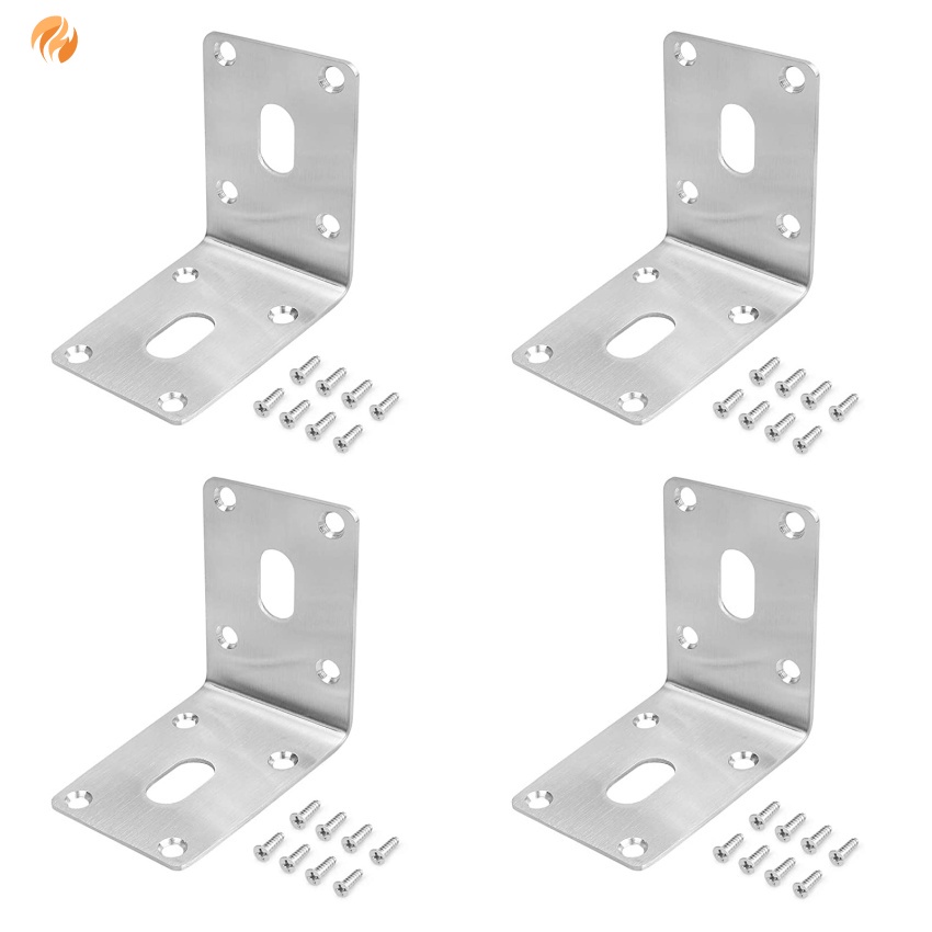 4pcs Angle Connector 70 x 70 x 49 mm Stainless Steel Angle Brackets