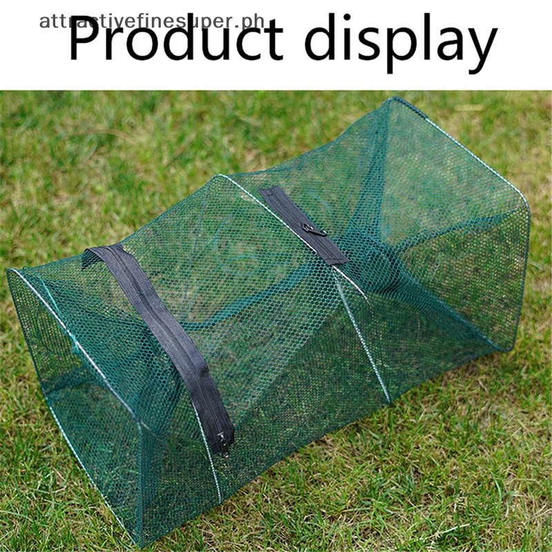 ASPH Foldable Fishing Cage Net Fish Carp Bait Cage Shrimp Basket Fish
