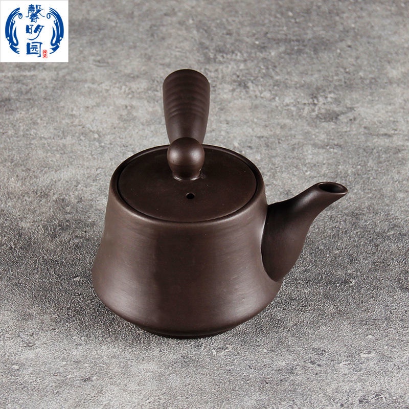 Ceramic Side Handle Teapot Tea Set Purple Clay Kung Fu Chinese Style