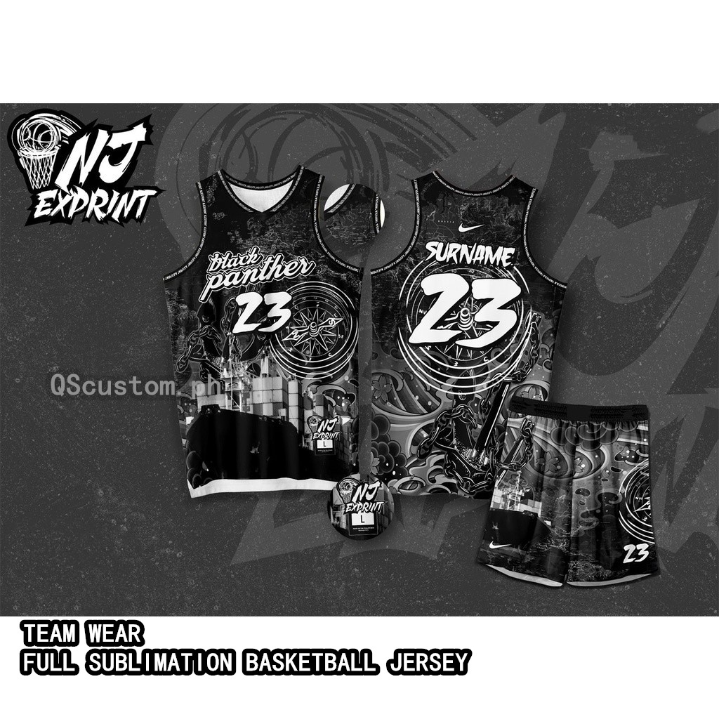 Black Panther Basketball Jersey Customized Name and Number Seaman 23 ...