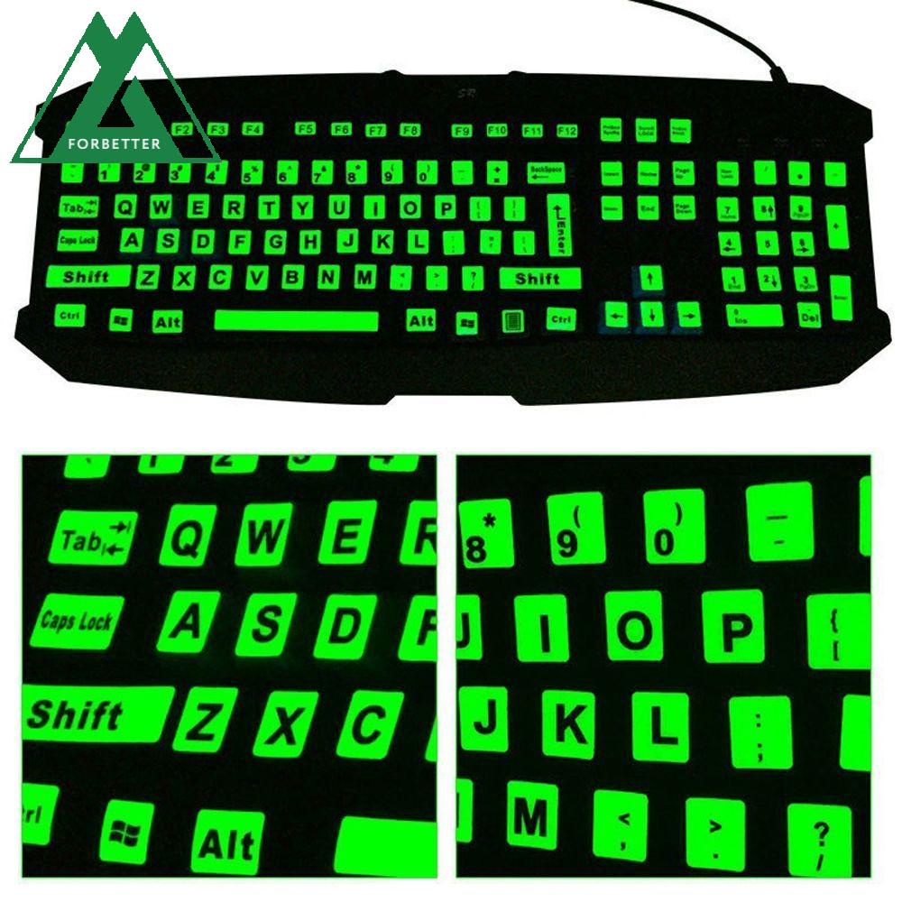 FORBETTER Backlight Fluorescent Keyboard Cover General Large Letter ...