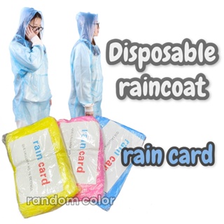 Mitsushi Disposable Raincoat Plastic Pocket Rain Coat for Adults