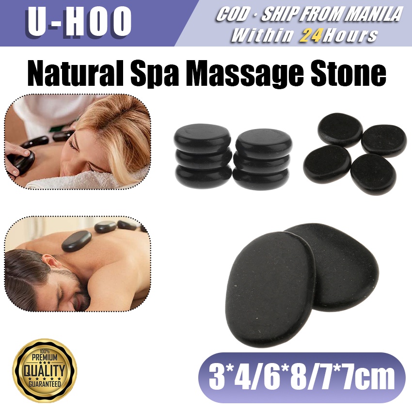 3X4 6X8 7X7cm Hot Stone Massage Basalt Stone Natural Spa Massage Stone ...