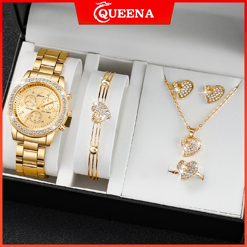 Fashion Rhinestone Geneva Watches Women Diamond Jewelry Quartz Watch ...