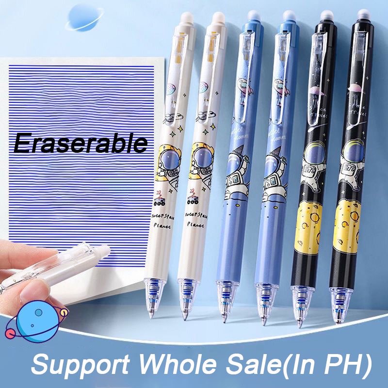 【COD】Rokibaby Black Gel Pen with Eraser Pen for Kids Ballpen with