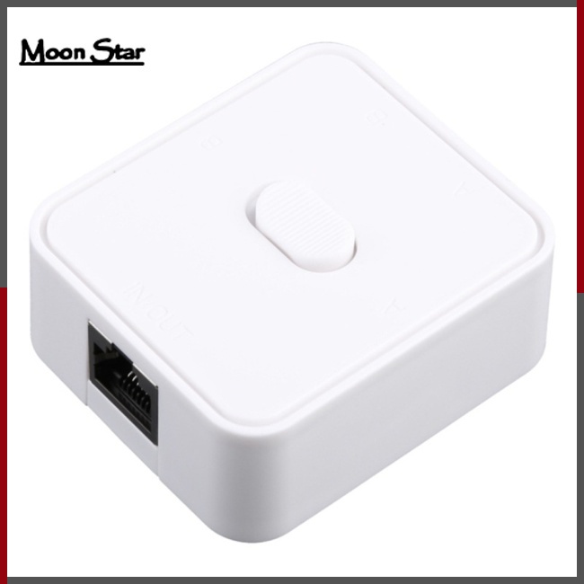 MO 2 Port Rj45 Cat6 Lan Hub Network Switch Box Selector 2 In 1 Out 1 In 2 Out Cable
