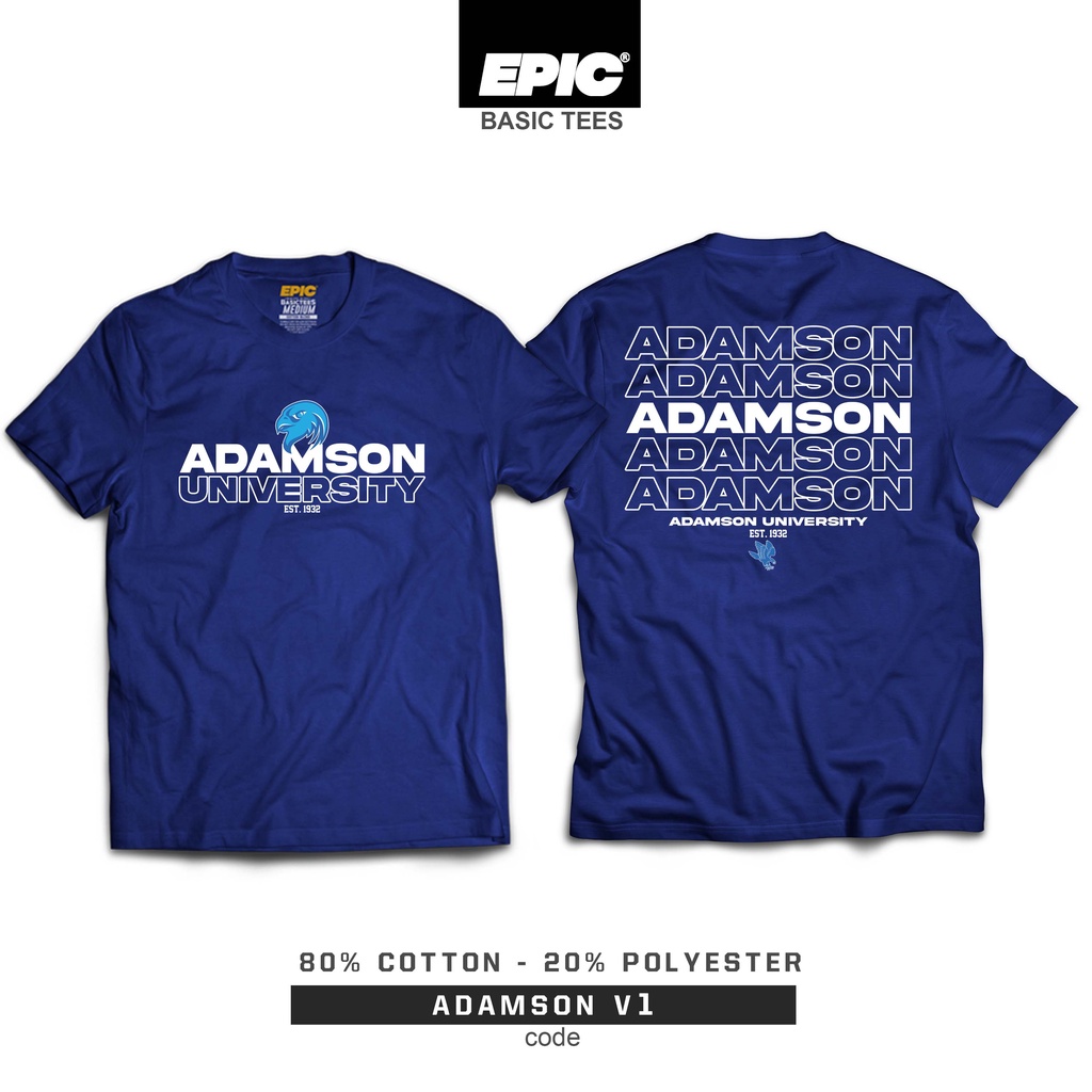 BASIC TEES ADAMSON UNIVERSITY SHIRT COTTON Shopee Philippines