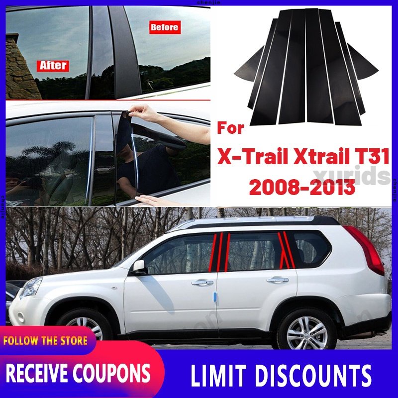 High quality Product details of 8 Pcs Glossy Black Car Door Window ...