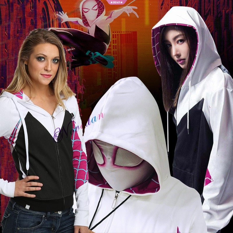 Her Universe Marvel Spider-Man: Across The Spider-Verse Ghost-Spider Crop  Hoodie