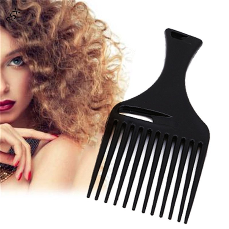 Afro Hair Comb Hairbrush Wide Hair Fork Comb Insert Curly Hair Brush