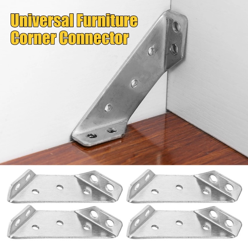 Metal Trapeziform Angle Bracket for Shelves / Stainless Steel Furniture ...