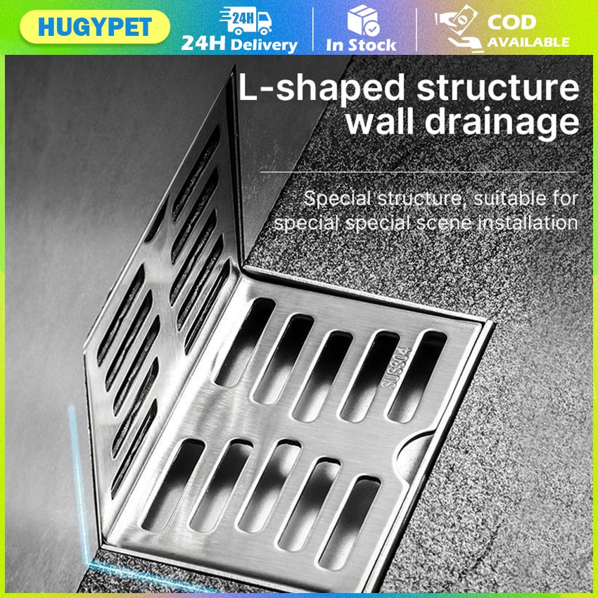 304 Stainless Steel Wall Row Floor Drain Hotel Bathroom Side Row L ...