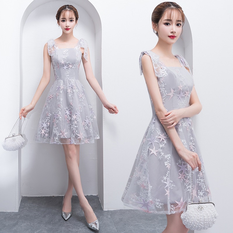 Sylvia Light Blue Sleeveless Chiffon Banquet Dress