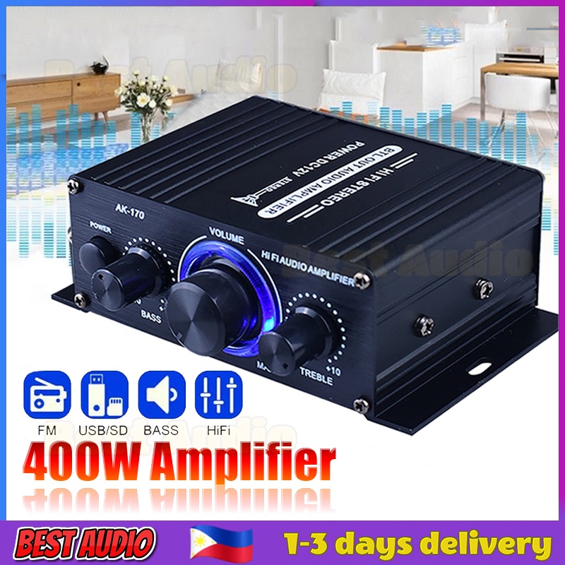 AK-170 Wireless HiFi Stereo Audio Power Amplifier 200W+200W With RCA ...