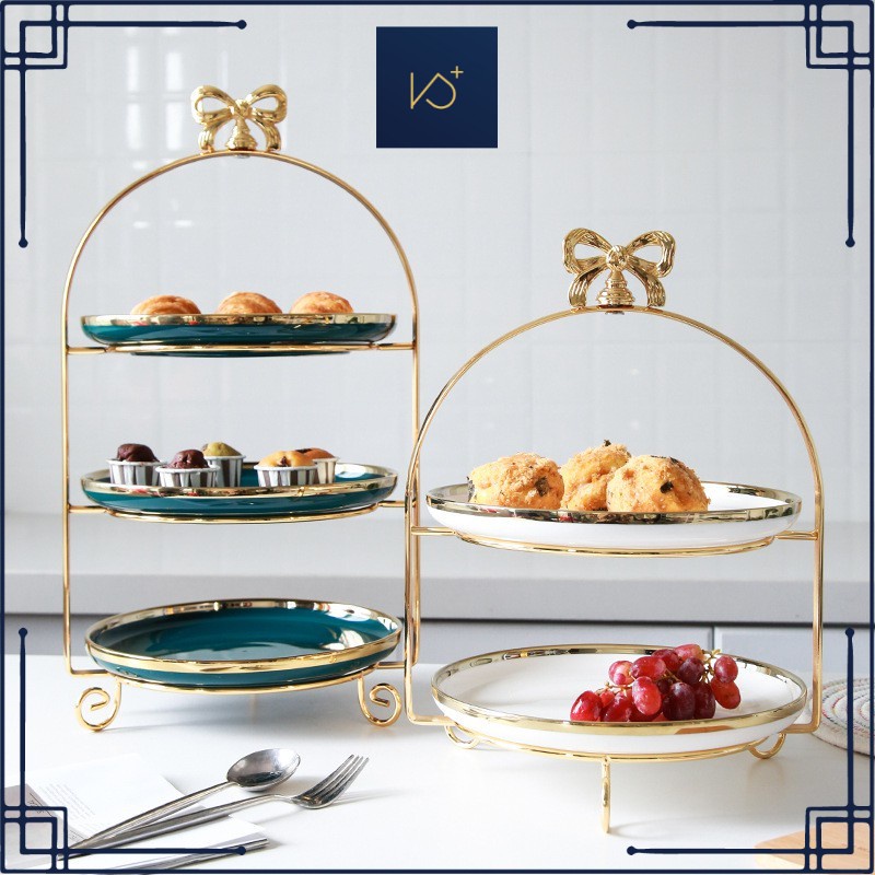 Kitchen Plus Fancy Dessert Party Cake Stand 2 tier or 3 tier with 10 ...