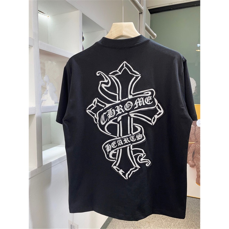 Croixin's new horseshoe cross print casual short-sleeved T-shirt for ...