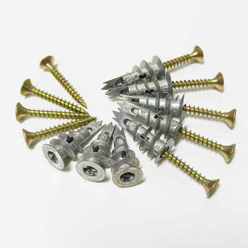 100Pcs/50set Plasterboard Drywall Anchor Hollow Wall Selfdrilling Wall