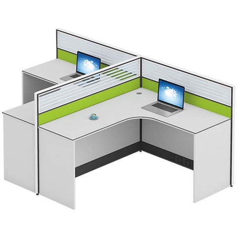 Simple Cubicle 2-Person Partition Card Holder 6 Staff Table 4-Person ...