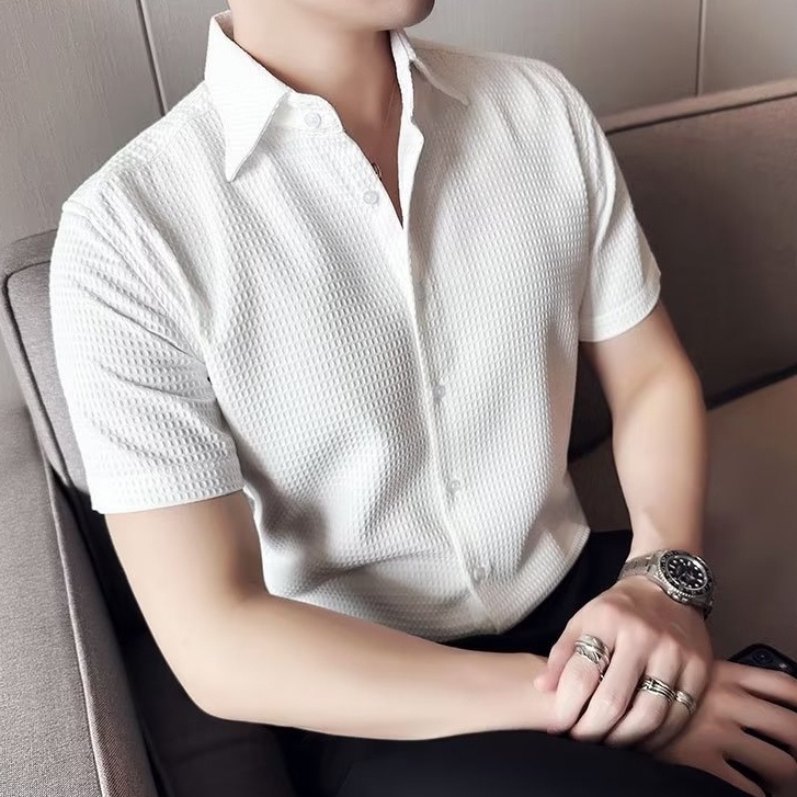 Lapel Collar Shirt | Summer Stripe
