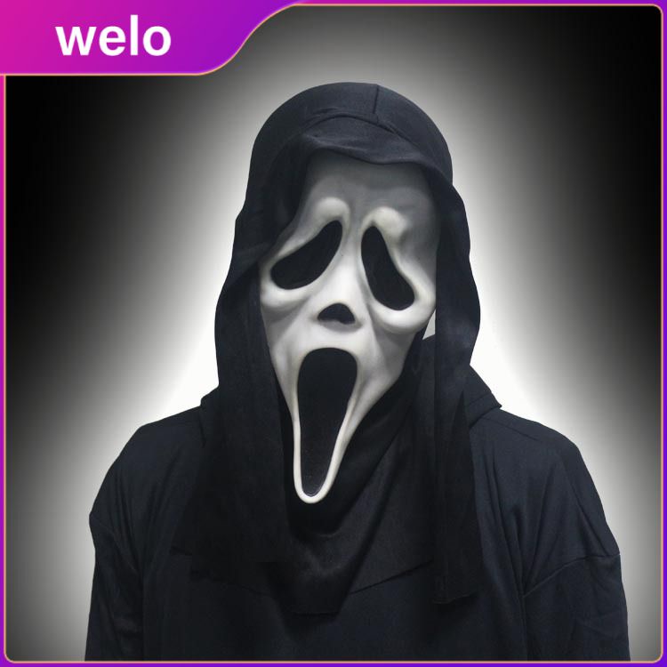 WELO Ghost Face Mask For Party Decoration Horror Screaming Grimace Mask