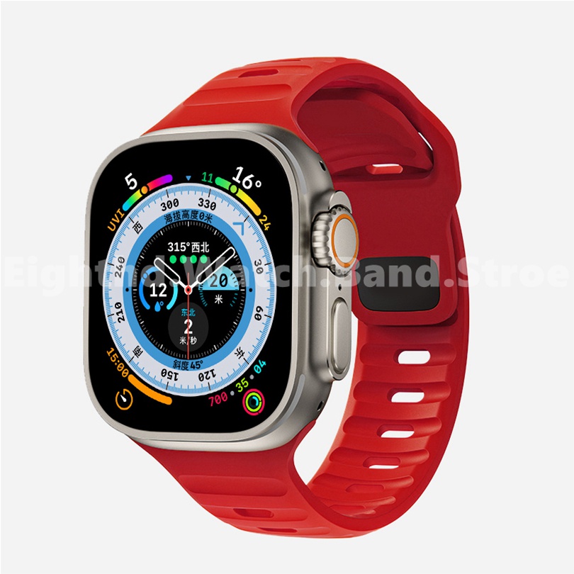 Rubber Correa Compatible For Apple Watch Series Ultra 8 7 6 SE 5 4 3 2