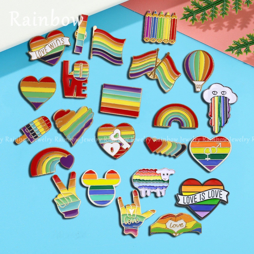 You Feel Right Rainbow Letter Enamel Brooch - LGBT Pride Pin For Backpack, Hat, Lapel, Gift Idea