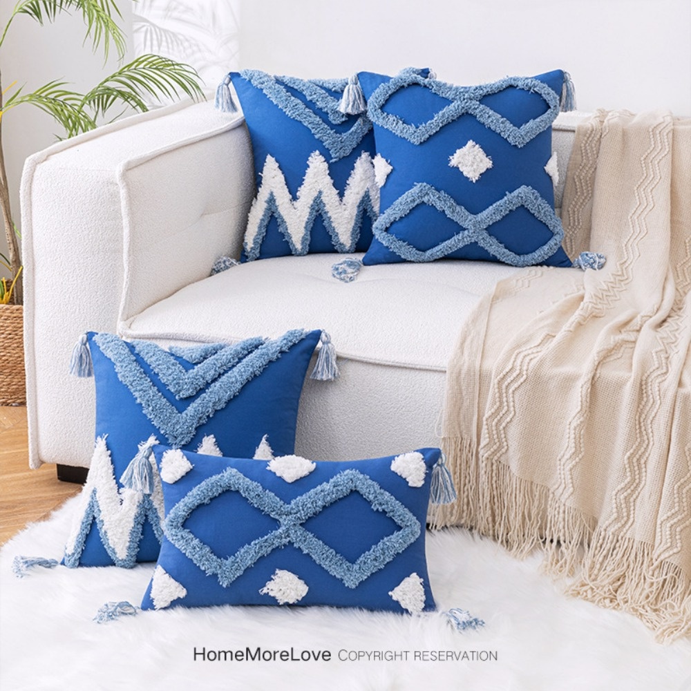 Cushion Cover Sea Breeze Tufted Pillow Cover Tufting Decoration Pillow