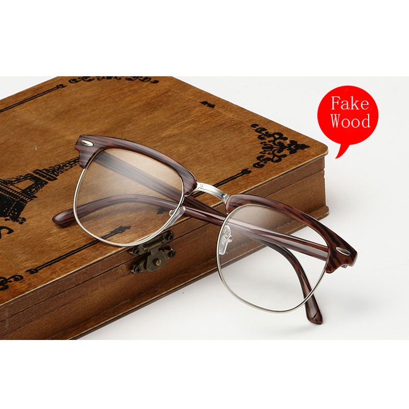 Clubmaster Fashion Vintage Men Women Eyeglass Glasses Round Spectacles Clear Lens 3016 Shopee Philippines