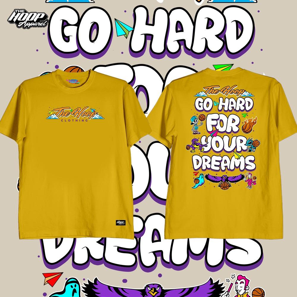 THE HOOP APPAREL GO HARD GRAPHIC COTTON TSHIRT FOR MEN AND WOMEN WITH ...